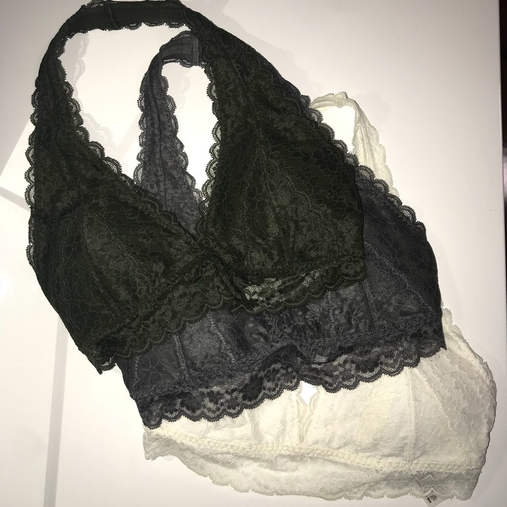 3 gilly hicks hollister bralettes
